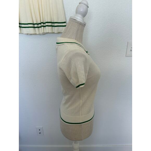Sincerely Jules White and Green Preppy Tennis Set - M - Picture 5 of 8